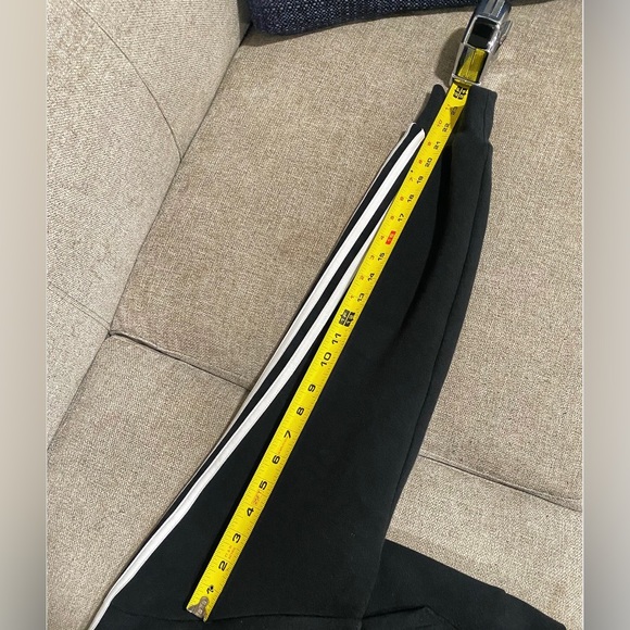 Black/White Adidas Mens Essentials 3-Stripes Pullover Hoodie Sz LG - Picture 5 of 5